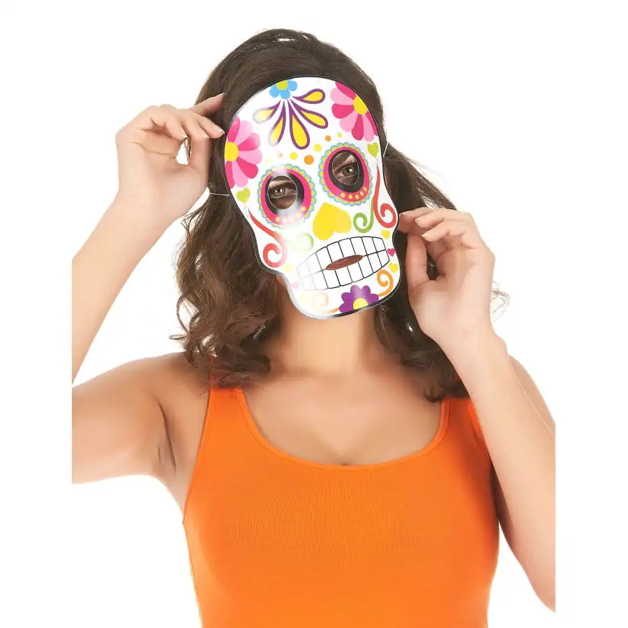 3 Masques Dia De Los Muertos En Carton – Image 2