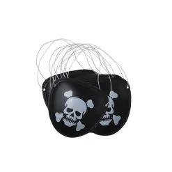 6 Cache-oeil De Pirate Tête De Mort