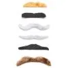 6 Moustaches Adhésives Multi Formes Et Couleurs