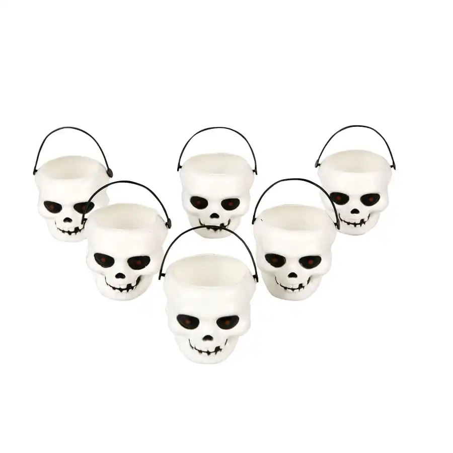 6 Paniers à Bonbons Tête De Mort