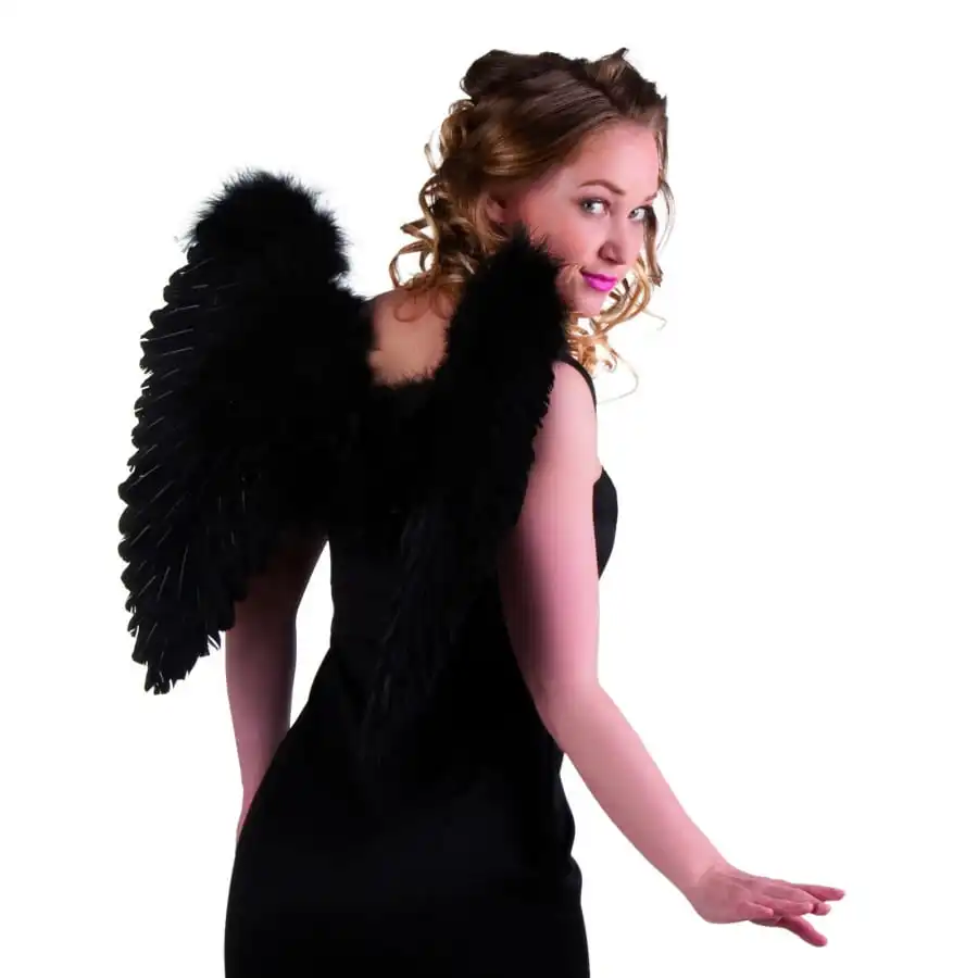 Ailes Noires De 50cm Pour Adulte – Image 2