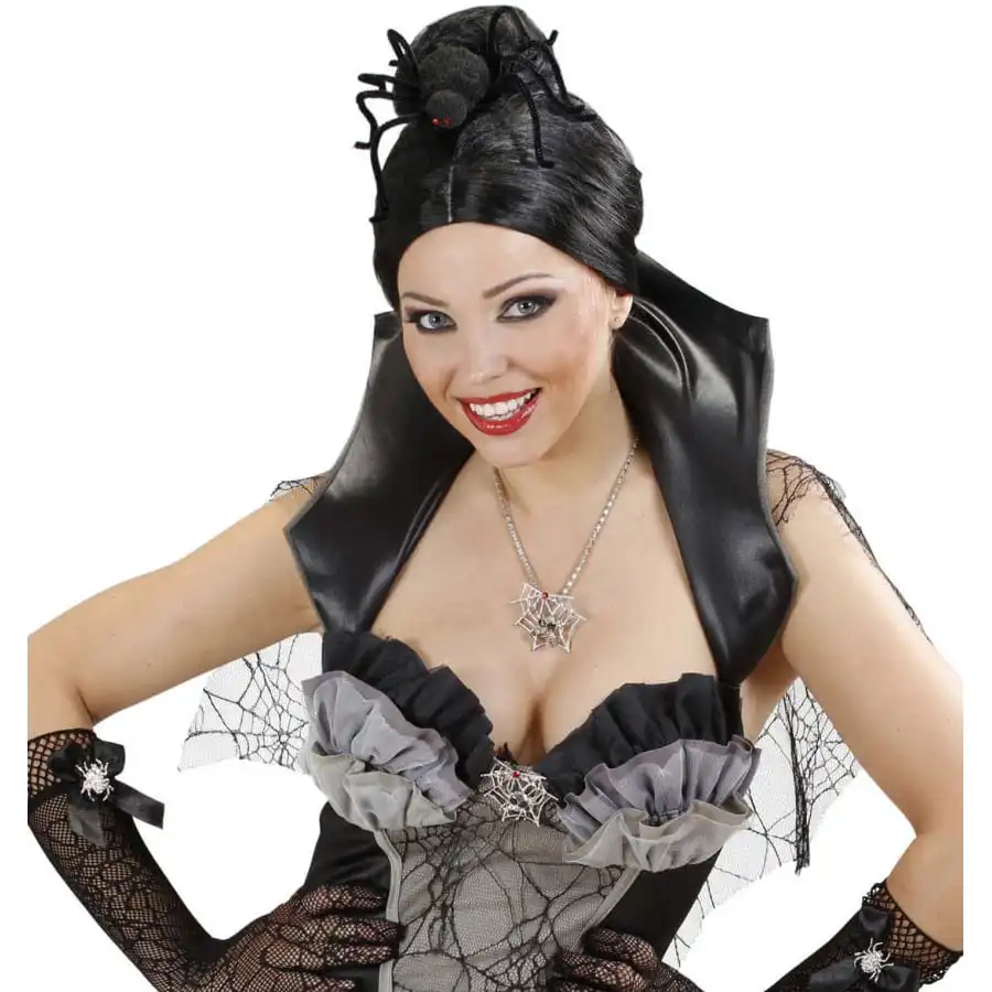 Araignée Noire De 25cm Sur Pince à Cheveux