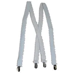 Bretelles Blanches Recouvertes De Sequins