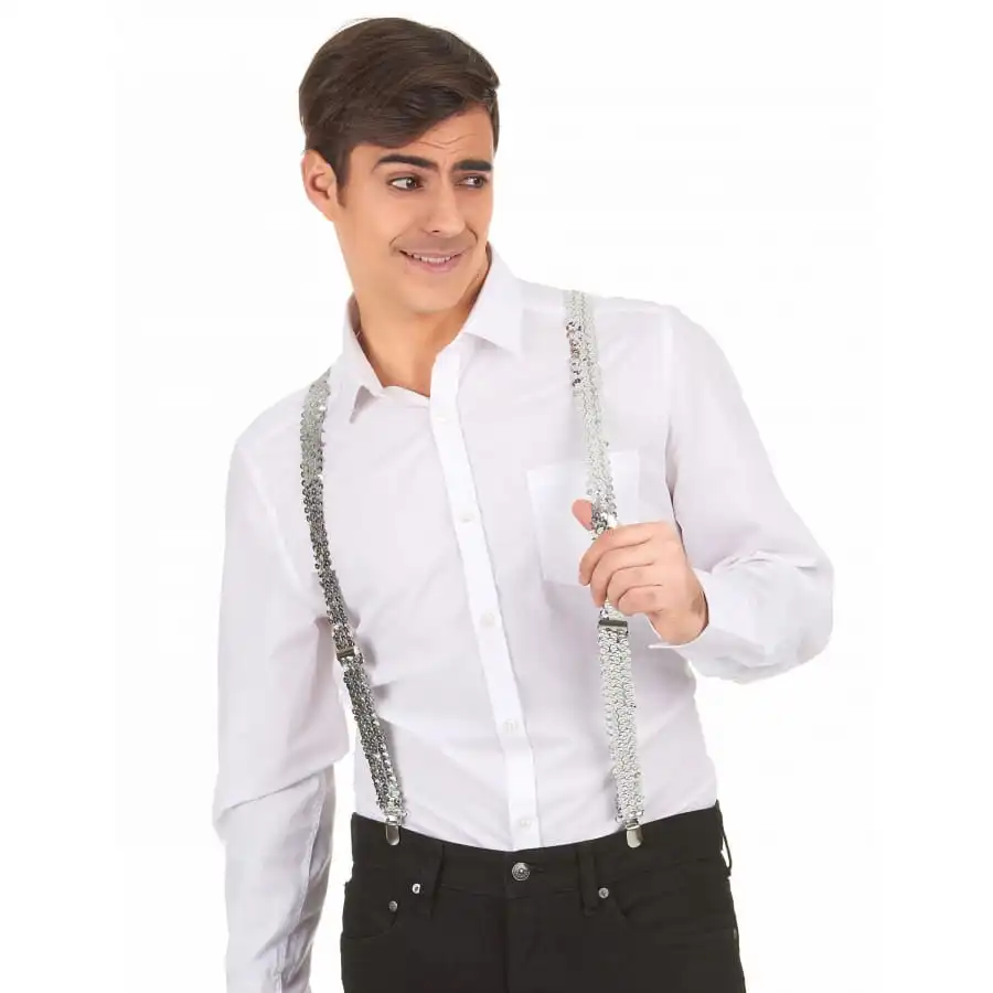 Bretelles De Sequins Argentés – Image 3