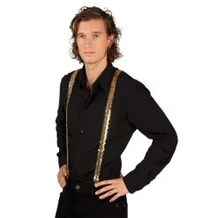 Bretelles Dorées Recouvertes De Sequins