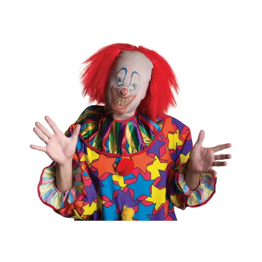 Cagoule De Clown Avec Cheveux Rouges – Image 3