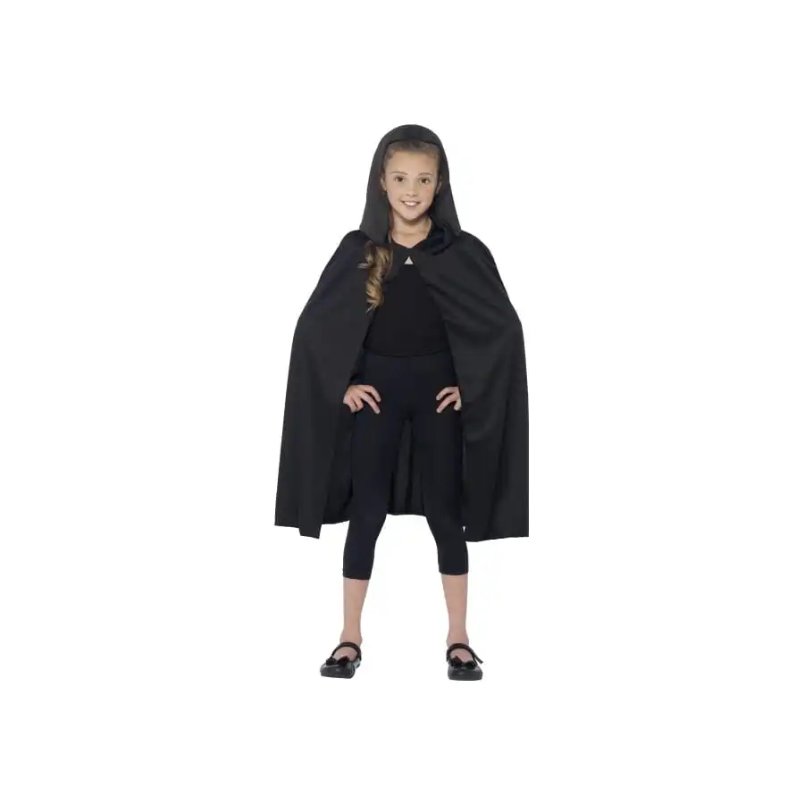Cape Ă Capuche Noire, Pour Enfant