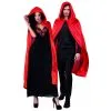 Cape Rouge Effet Velours Avec Capuche