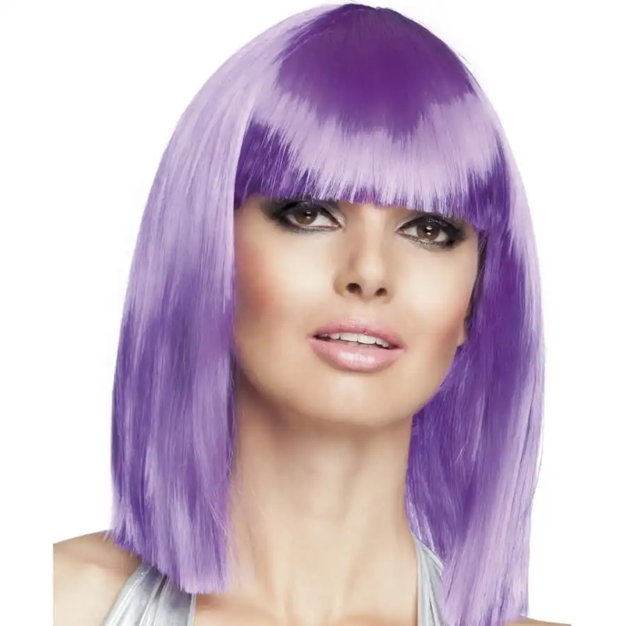 Carré Mi-long Violet Brillant