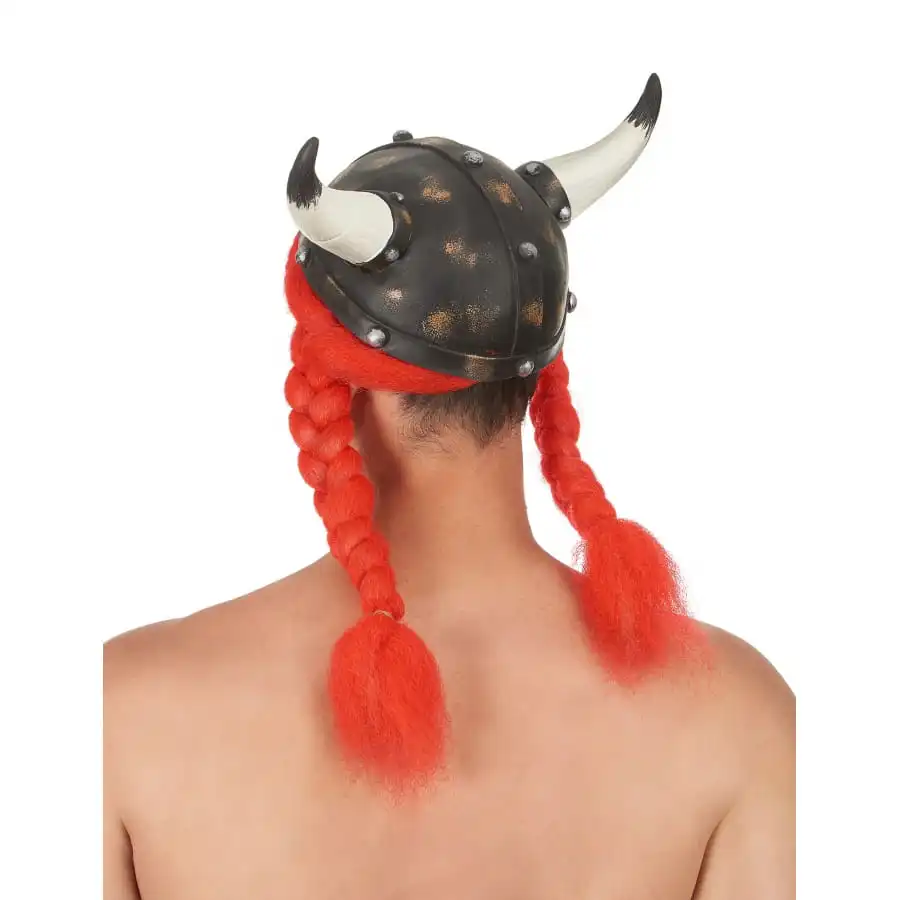 Casque De Gaulois Avec Cornes Et Tresses – Image 2