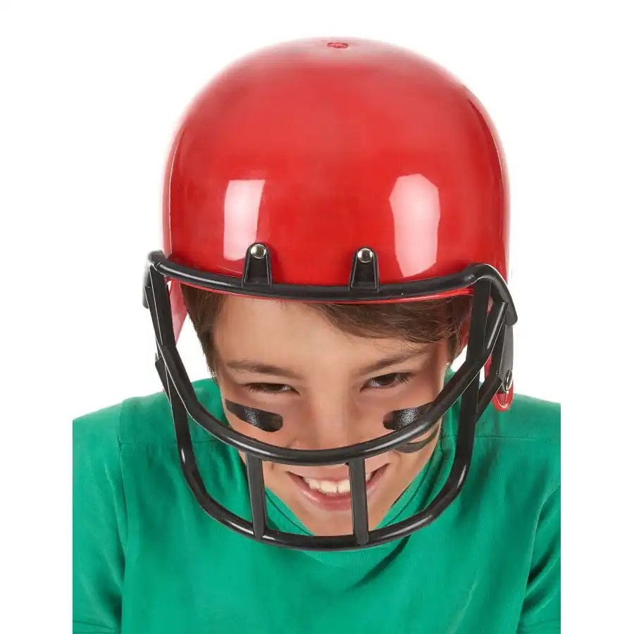 Casque Rouge De Footballeur Américain, Enfant – Image 3