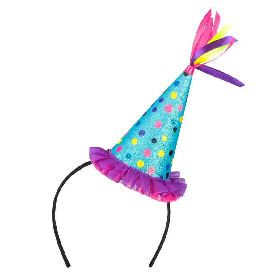 Chapeau De Fête Bleu Multicolore Sur Serre-tête