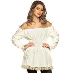 Chemise Médiévale Blanche épaules Dénudées