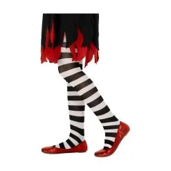 Collants De Sorcière Noirs Et Blancs Pour Enfant