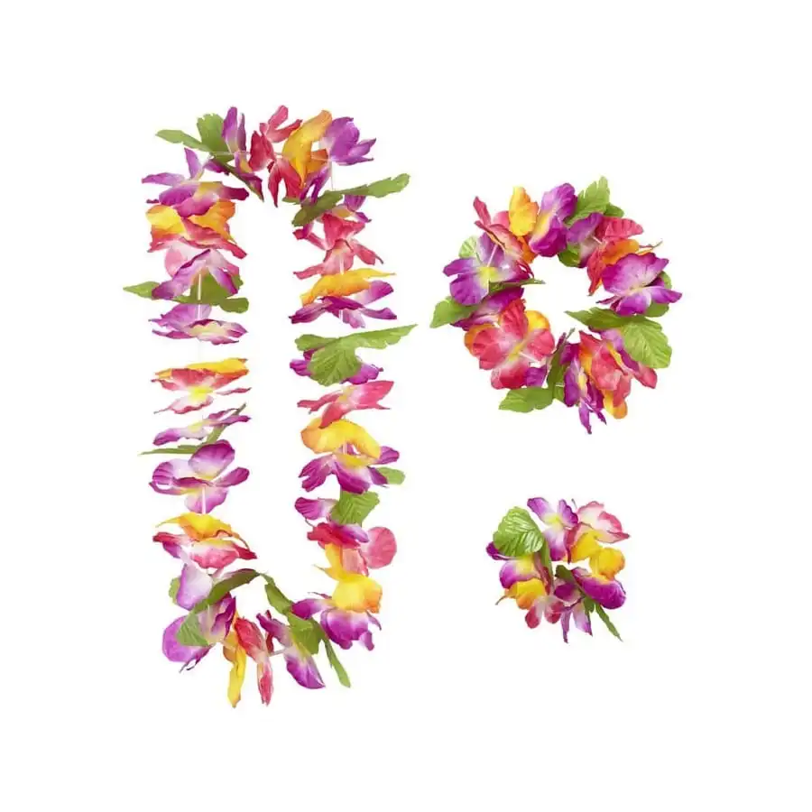 Collier, Couronne Et Bracelet Hawaïen – Image 2