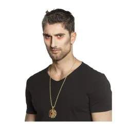 Collier Doré Avec Médaillon De Vampire