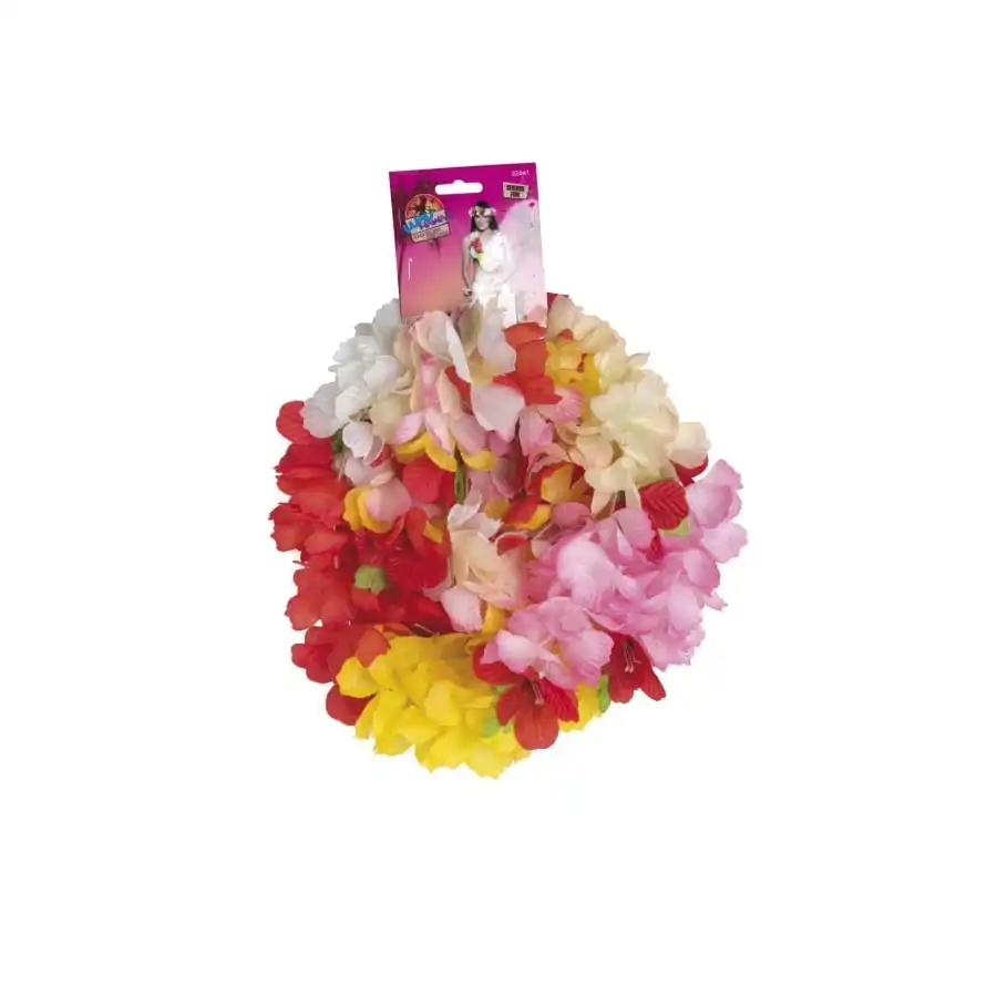 Collier Hawaïen Avec Fleurs Multicolores – Image 2