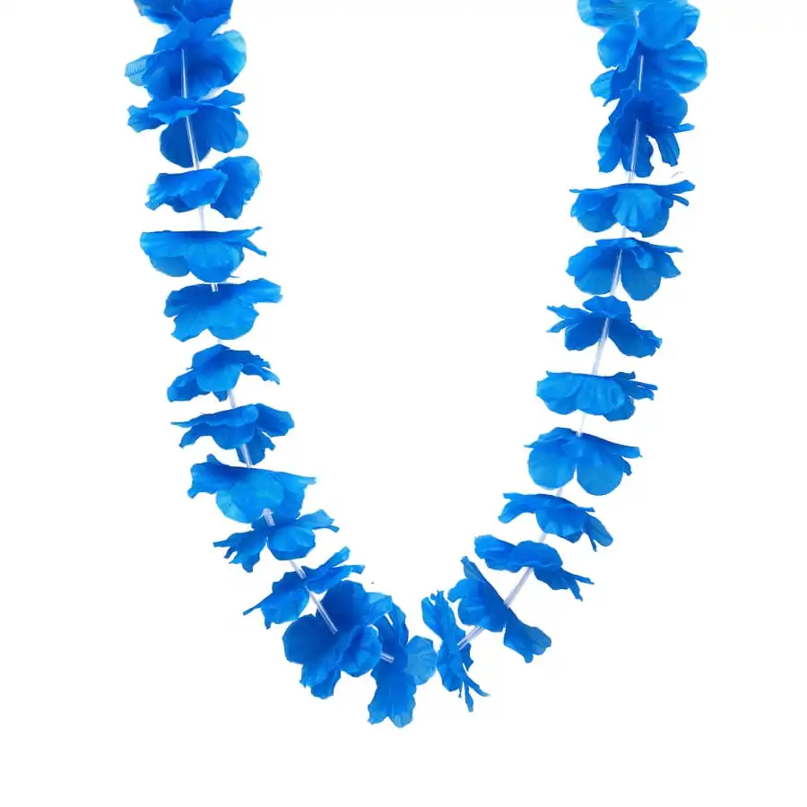 Collier HawaĂŻen Bleu Uni