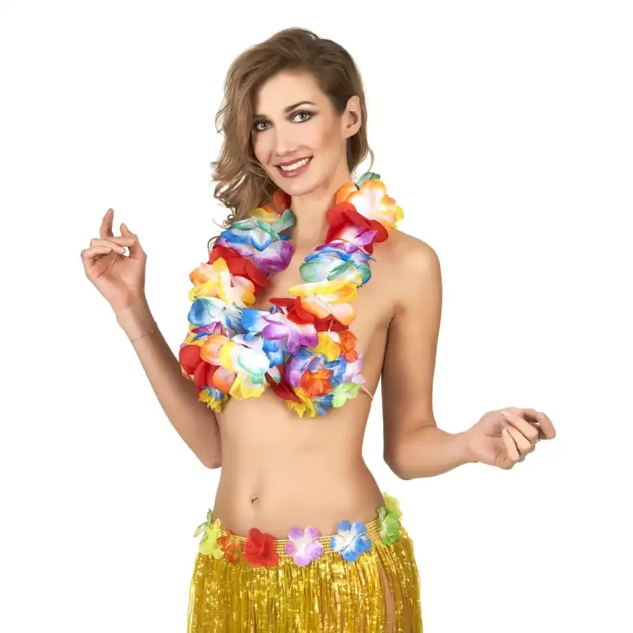 Collier Hawaïen Multicolore De 84cm – Image 2