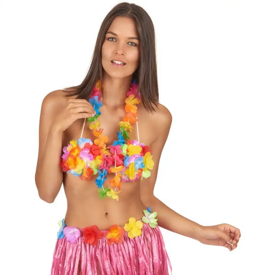 Collier Hawaïen Multicolore En Tissu – Image 2