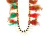 Collier Indien Avec Perles En Bois Et Plumes