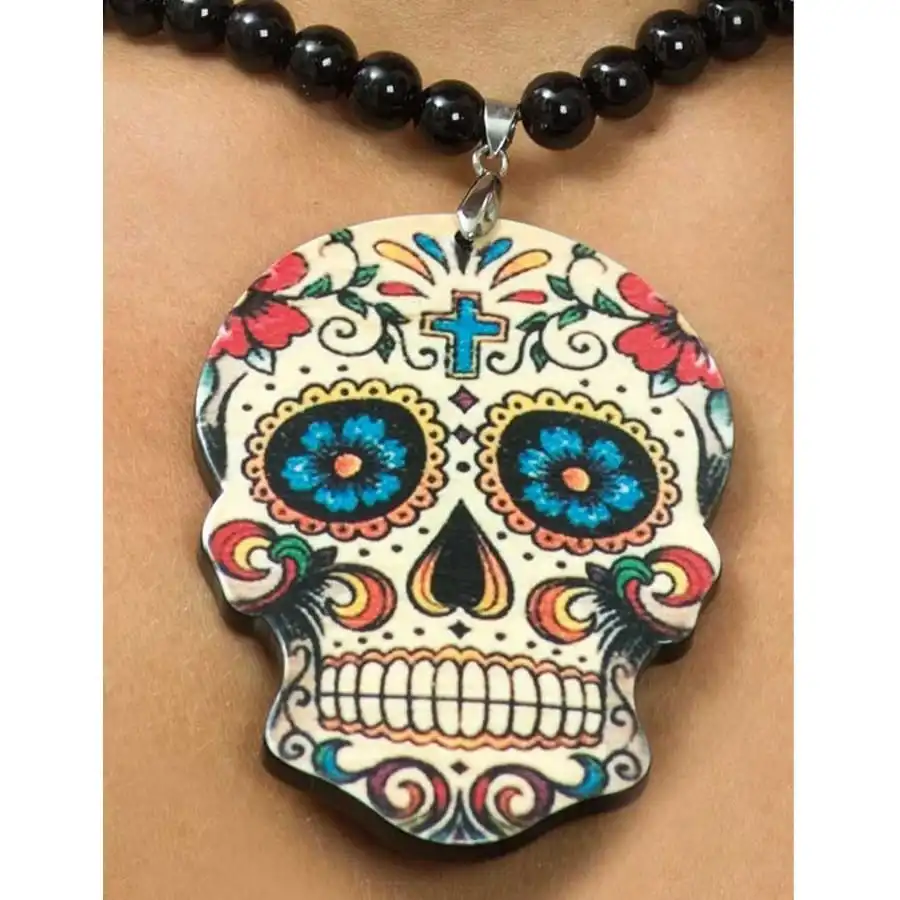 Collier Pendentif Crâne Dia De Los Muertos