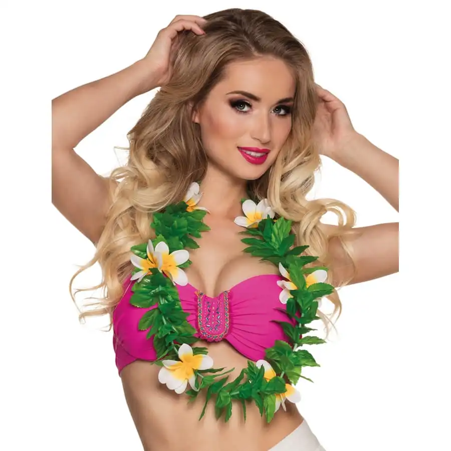 Collier Tahitien Avec Fleurs De Tiaré Pour Adulte