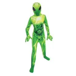 Combinaison Verte Intégrale D'enfant Alien