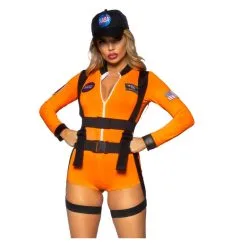 Combishort De Femme Astronaute Orange