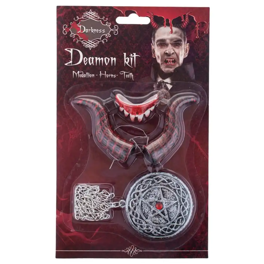 Corne, Dents Et Collier De Démon Pour Adulte – Image 2
