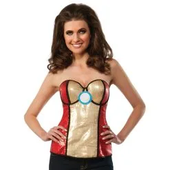 Corset De Iron Man Scintillant Pour Femme