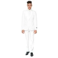 Costume 3 Pièces Classique Blanc Pour Homme