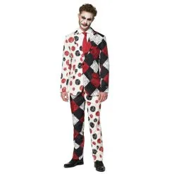 Costume 3 Pièces D'Arlequin Sinistre Pour Homme