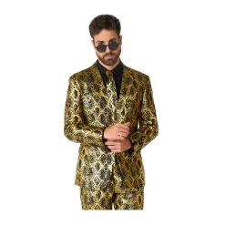 Costume 3 Pièces Effet Peau De Serpent Doré