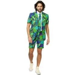 Costume 3 Pièces Imprimé Jungle, Avec Short