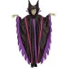 Costume Cape Noire Violet De Sorcière Démoniaque