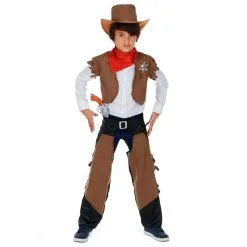 Costume Classique De Petit Cow-boy Marron