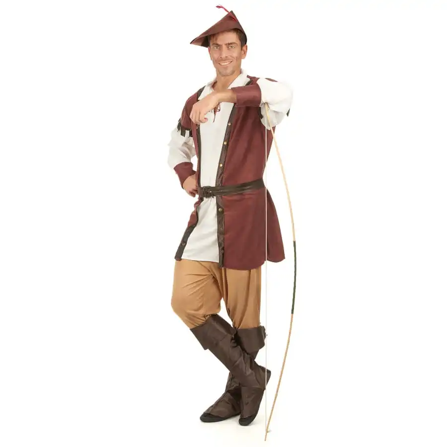 Costume D'archer Médiéval Pour Homme, Marron – Image 2