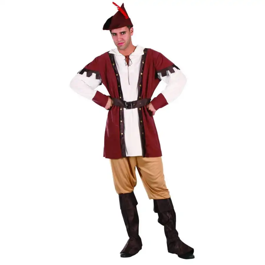 Costume D'archer Médiéval Pour Homme, Marron – Image 4