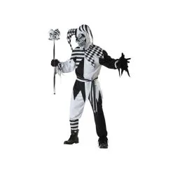 Costume D'arlequin Halloween Noir Et Blanc, Adulte