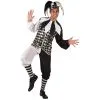 Costume D'arlequin Noir Et Blanc Pour Adulte