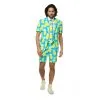 Costume D'été 3 Pièces Motif Ananas Pour Homme