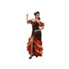 Costume Danseuse De Flamenco Rouge Noir Or