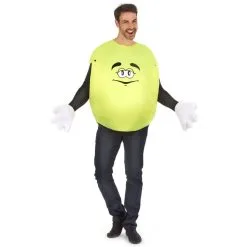 Costume De Bonbon Jaune Avec Gants