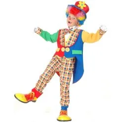 Costume De Clown Multicolore élégant Pour Enfant