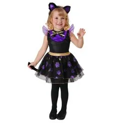 Costume De Petit Chat Noir Et Violet Pour Bébé