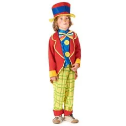 Costume De Petit Clown Rouge Et Jaune