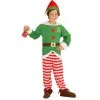 Costume De Petit Elfe De Noël Rayé