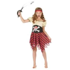 Costume De Petite Piratesse Motif Tete De Mort