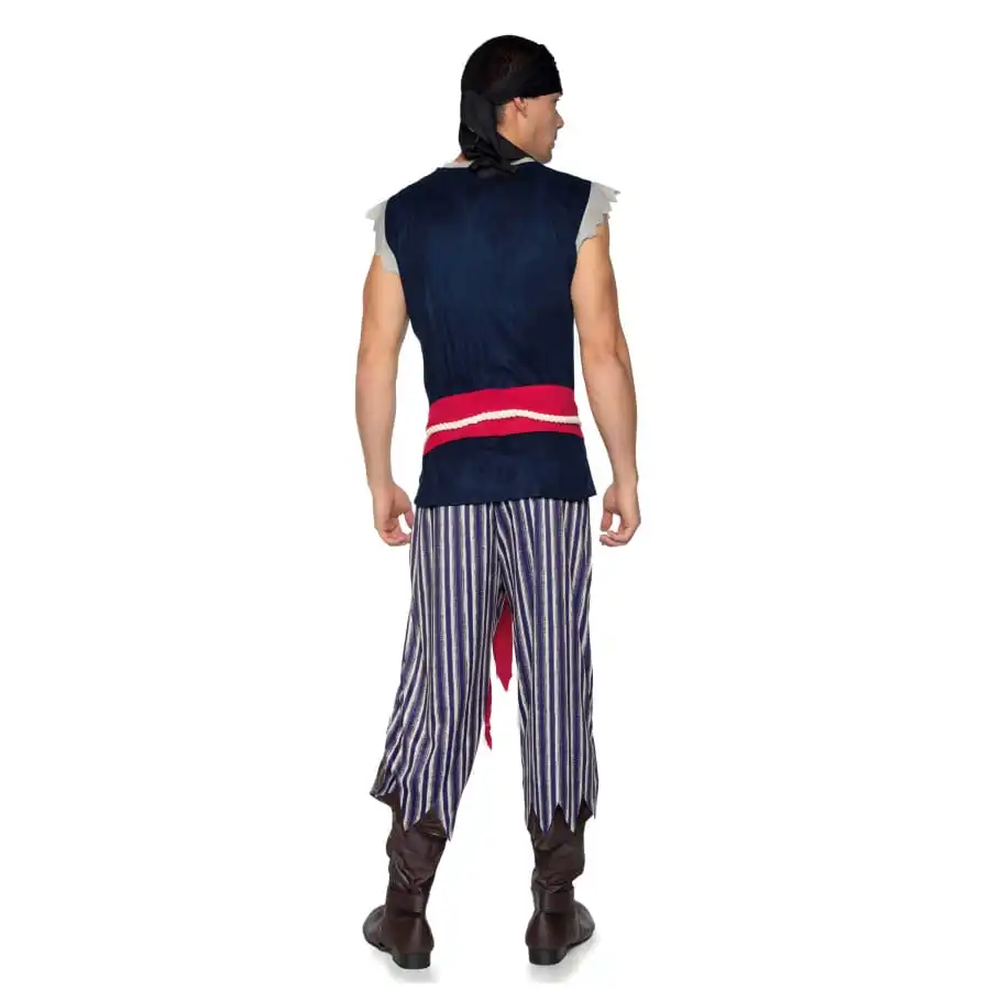 Costume De Pirate Gris Bleu Pour Homme – Image 2